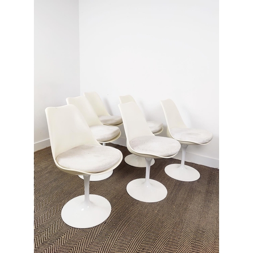 333 - AFTER EERO SAARINEN TULIP STYLE CHAIRS, a set of six, each 47cm x 83cm H. (6)