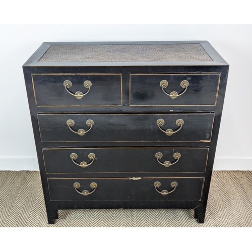 334 - ANDREW MARTIN CHEST OF DRAWERS, Chinese design, 45cm x 108cm H x 99cm.