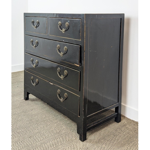 334 - ANDREW MARTIN CHEST OF DRAWERS, Chinese design, 45cm x 108cm H x 99cm.