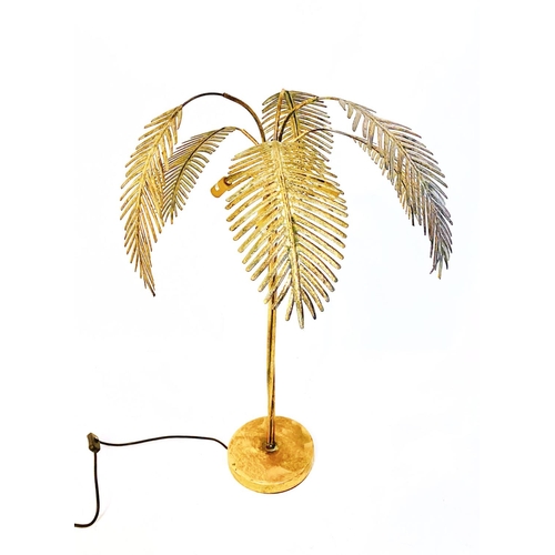 348 - PALM TREE TABLE LAMP, Maison Jansen style design, gilt metal, 80cm H x 48cm x 48cm.