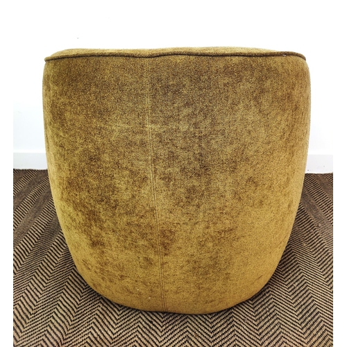 402 - TUB CHAIR, 1970's Italian style brown fabric upholstered, 85cm W.