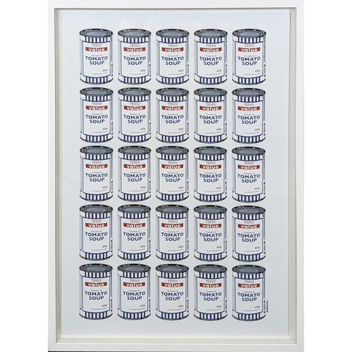 48 - BANKSY, Tomato soup, screenprint, 83cm x 58cm, framed.