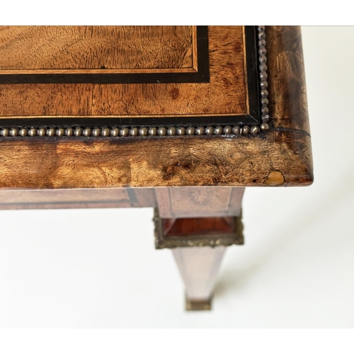 124 - HALL/CENTRE TABLE, Victorian burr walnut, inlaid and gilt metal mounted in the French taste with squ... 