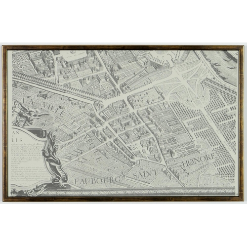 56 - AFTER CLAUDE LUCAS & LOUIS BERETEZ “PLAN DE PARIS” 20 separate panels that form one large map of Par... 