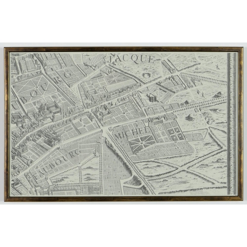 56 - AFTER CLAUDE LUCAS & LOUIS BERETEZ “PLAN DE PARIS” 20 separate panels that form one large map of Par... 