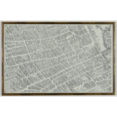 56 - AFTER CLAUDE LUCAS & LOUIS BERETEZ “PLAN DE PARIS” 20 separate panels that form one large map of Par... 