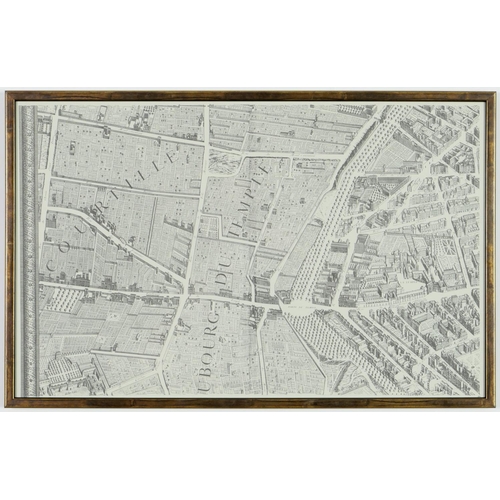 56 - AFTER CLAUDE LUCAS & LOUIS BERETEZ “PLAN DE PARIS” 20 separate panels that form one large map of Par... 