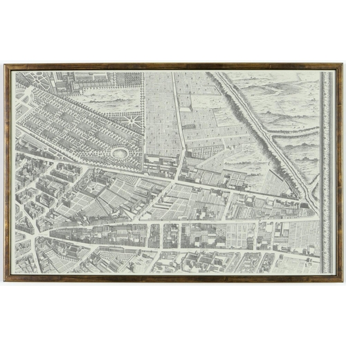 56 - AFTER CLAUDE LUCAS & LOUIS BERETEZ “PLAN DE PARIS” 20 separate panels that form one large map of Par... 