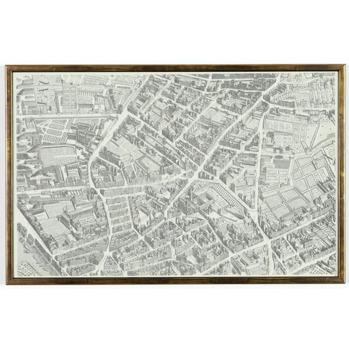 56 - AFTER CLAUDE LUCAS & LOUIS BERETEZ “PLAN DE PARIS” 20 separate panels that form one large map of Par... 