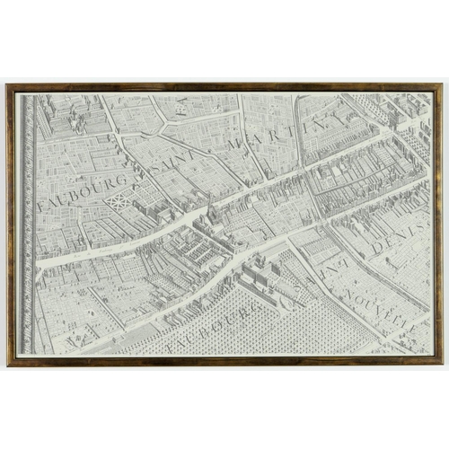 56 - AFTER CLAUDE LUCAS & LOUIS BERETEZ “PLAN DE PARIS” 20 separate panels that form one large map of Par... 