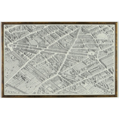 56 - AFTER CLAUDE LUCAS & LOUIS BERETEZ “PLAN DE PARIS” 20 separate panels that form one large map of Par... 