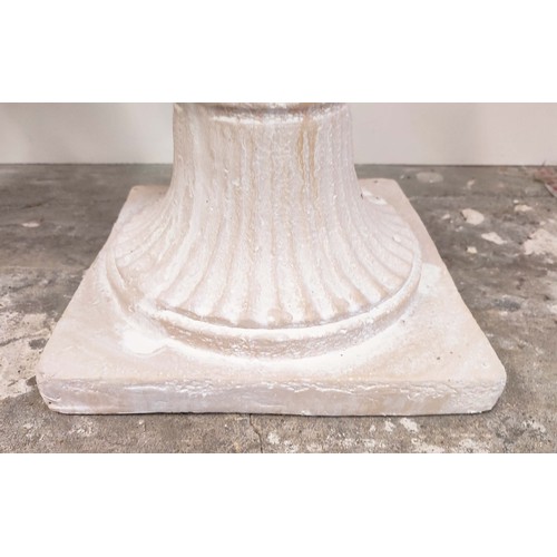 476 - URNS, a pair, faux stone, 72cm H approx. (2)