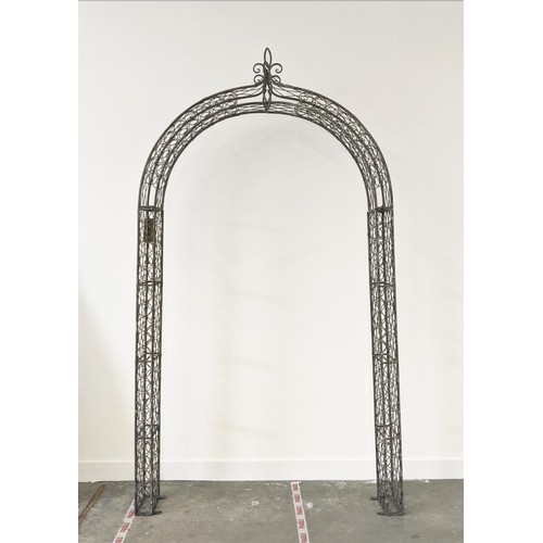 484 - ROSE ARBOUR, Regency style metal construction, 245cm H.