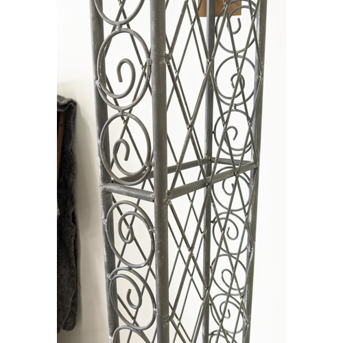 484 - ROSE ARBOUR, Regency style metal construction, 245cm H.