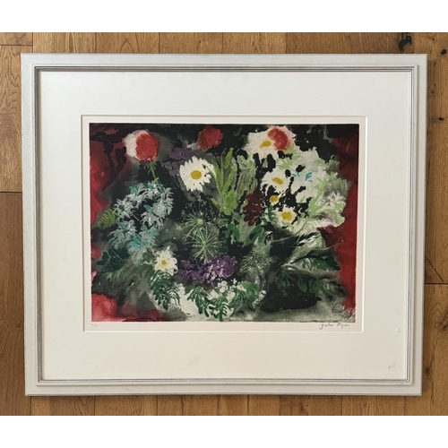 58 - JOHN PIPER (1903-1992), late summer flowers, original etching and aquatint in colours, on arches wov... 