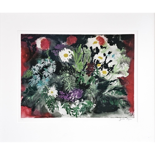 58 - JOHN PIPER (1903-1992), late summer flowers, original etching and aquatint in colours, on arches wov... 