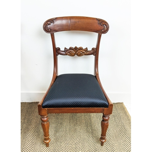 142 - DINING CHAIRS, a matched set of ten early Victorian mahogany including two armchairs and two William... 