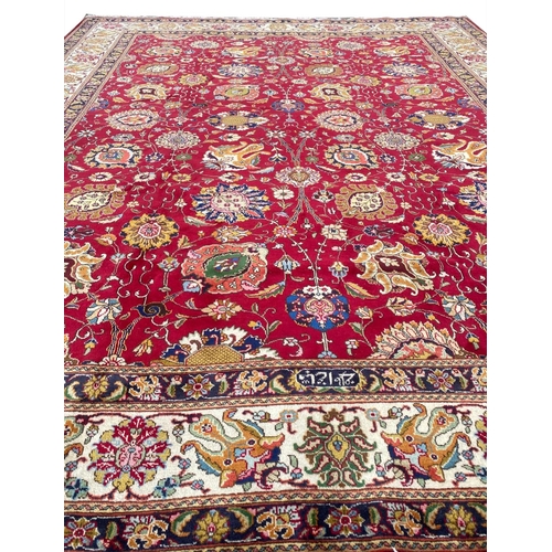 152 - ANTIQUE TABAZ SAFAVID DESIGN CARPET, 380cm x 205cm.