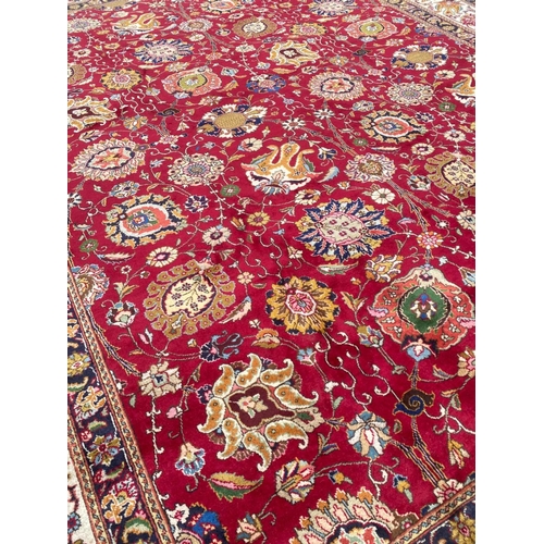 152 - ANTIQUE TABAZ SAFAVID DESIGN CARPET, 380cm x 205cm.