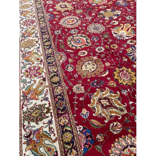 152 - ANTIQUE TABAZ SAFAVID DESIGN CARPET, 380cm x 205cm.