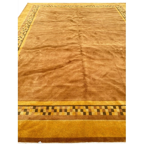 159 - VINTAGE TIBETON TEMPLE CARPET, 295cm x 245cm