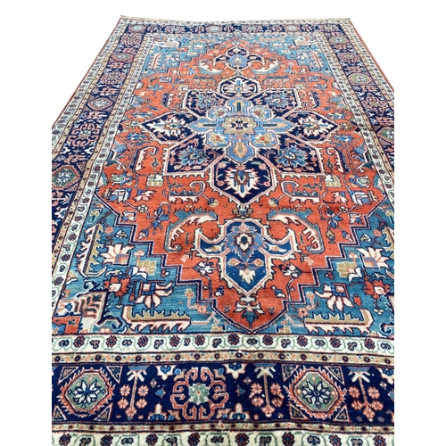 161 - ANTIQUE NORTH WEST PERSIAN CARPET, 350cm x 218cm.