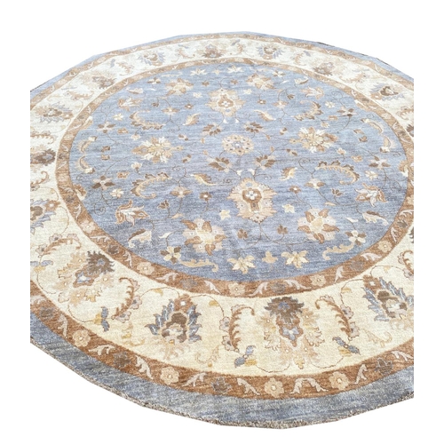 163 - FINE OUSHAK ROUND CARPET, 250CM x 250cm.