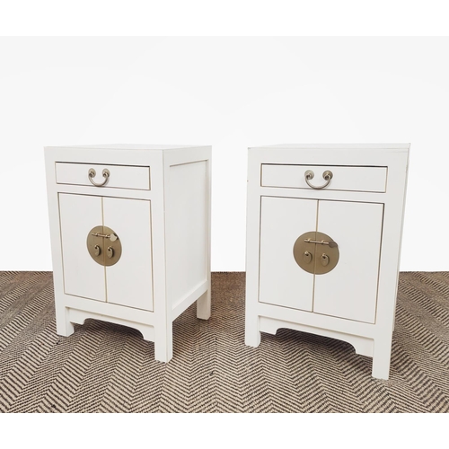 369 - SIDE CABINETS, a pair, Chinese Shanxi style, 40cm W x 33cm D x 60cm H. (2)