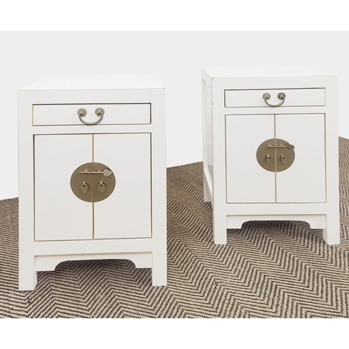 369 - SIDE CABINETS, a pair, Chinese Shanxi style, 40cm W x 33cm D x 60cm H. (2)