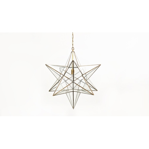 4 - CHARLES EDWARDS HANGING STAR LANTERN, 75cm H x 55cm.