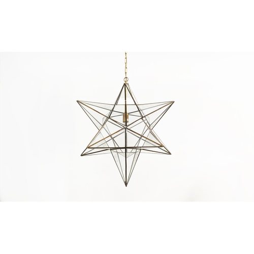 4 - CHARLES EDWARDS HANGING STAR LANTERN, 75cm H x 55cm.