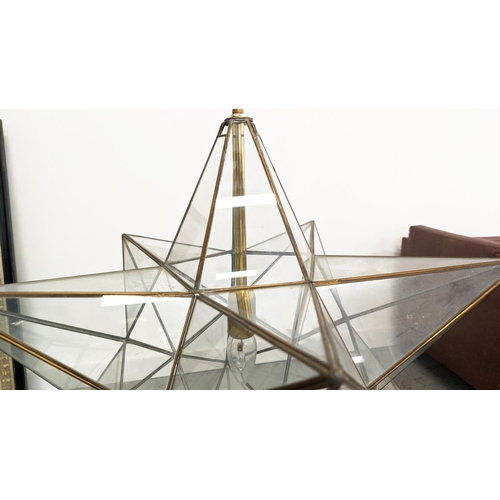 4 - CHARLES EDWARDS HANGING STAR LANTERN, 75cm H x 55cm.