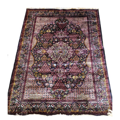 150A - SILK RUG, 181cm x 127cm.