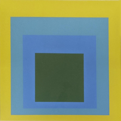 92 - JOSEPH ALBERS HOMAGE TO THE SQUARE, screen prints, framed (2 in one frame), Portfolio: Formulation A... 