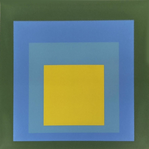 92 - JOSEPH ALBERS HOMAGE TO THE SQUARE, screen prints, framed (2 in one frame), Portfolio: Formulation A... 