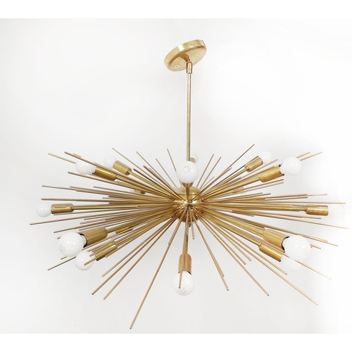 372 - CEILING PENDANT LIGHT, 1950's Italian style, 76cm W x 51cm H.