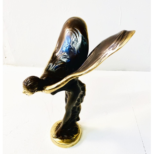 346 - SPIRIT OF ECSTASY SCULPTURE, bronze, 33cm H.