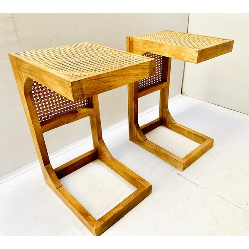 350 - SIDE TABLES, a pair, 1960's Danish style, 60cm H x 30cm x 40cm. (2)