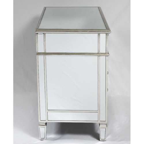 358 - MIRRORED CHEST, Venetian style with two short over three long drawers, 80cm H x 100cm x 50cm.