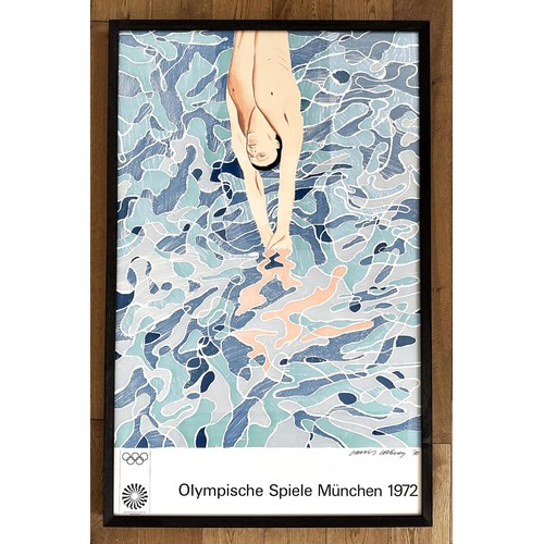 55 - DAVID HOCKNEY (born 1937), The Diver - Olympische Spiele München (Olympic Games Munich), offset in c... 