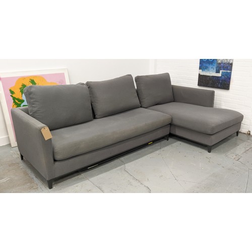 329 - CAMERICH CRESCENT SOFA BED, 285cm x 165cm x 95cm approx.