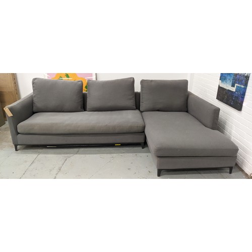 329 - CAMERICH CRESCENT SOFA BED, 285cm x 165cm x 95cm approx.