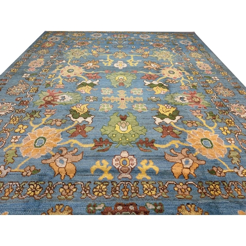 150 - FINE ANATOLIAN OUSHAK CARPET, 402cm x 300cm.