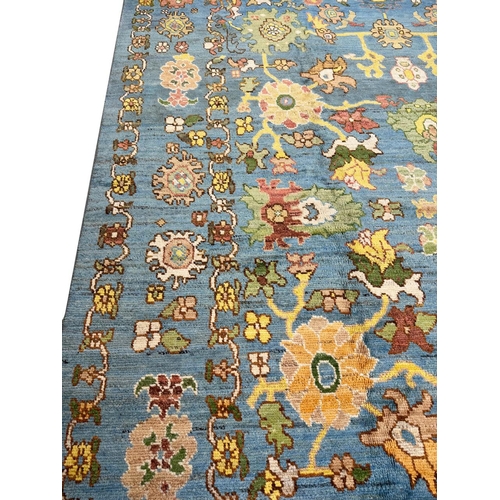 150 - FINE ANATOLIAN OUSHAK CARPET, 402cm x 300cm.