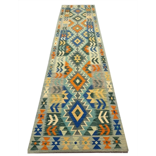 151 - ANATOLIAN KILIM RUNNER, 300cm x 79cm.