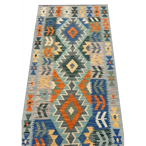 151 - ANATOLIAN KILIM RUNNER, 300cm x 79cm.