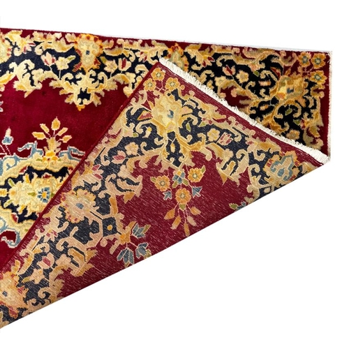 156 - VINTAGE PERSIAN KERMAN RUNNER, 287cm x 77cm.