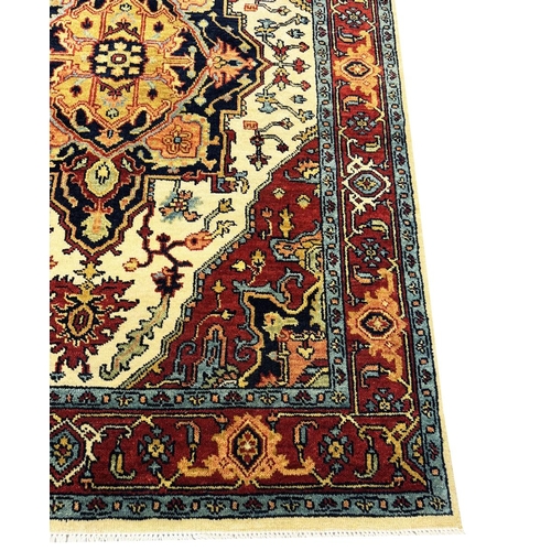 160 - PERSIAN HERIZ RUG, 215CM X 155CM.