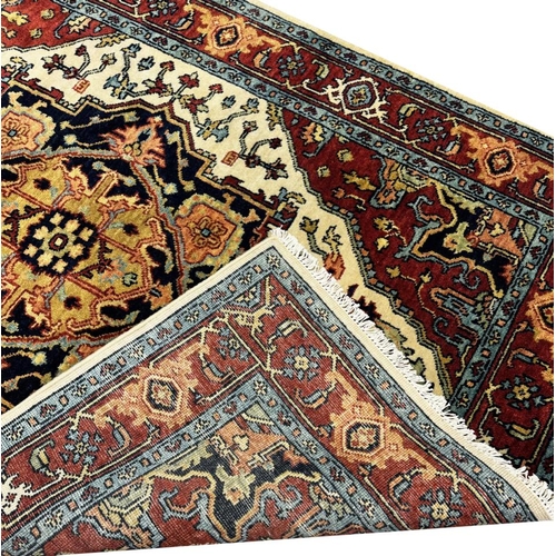 160 - PERSIAN HERIZ RUG, 215CM X 155CM.