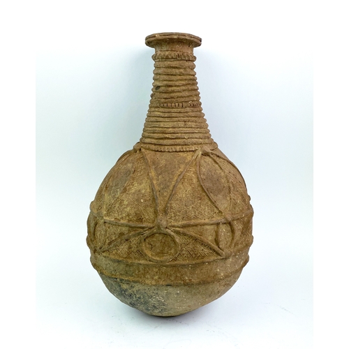 13 - POTTERY VASE, Yoruba Nigeria, 45cm H.